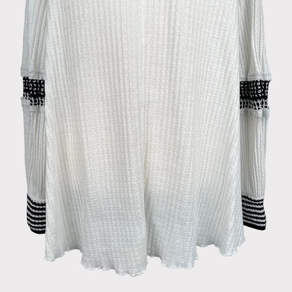 Free People Women's Snow Day Tunic Top Balloon Sleeve Knit Thermal Shirt Size S - Picture 8 of 16